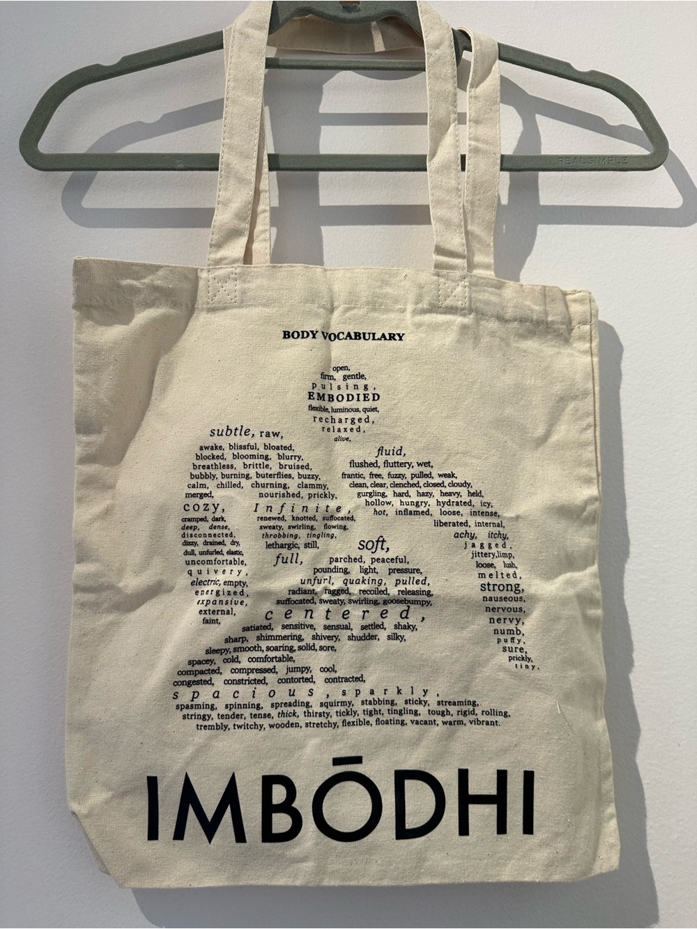 IMBODHI Natural Canvas Tote Bag - Neutral Cream